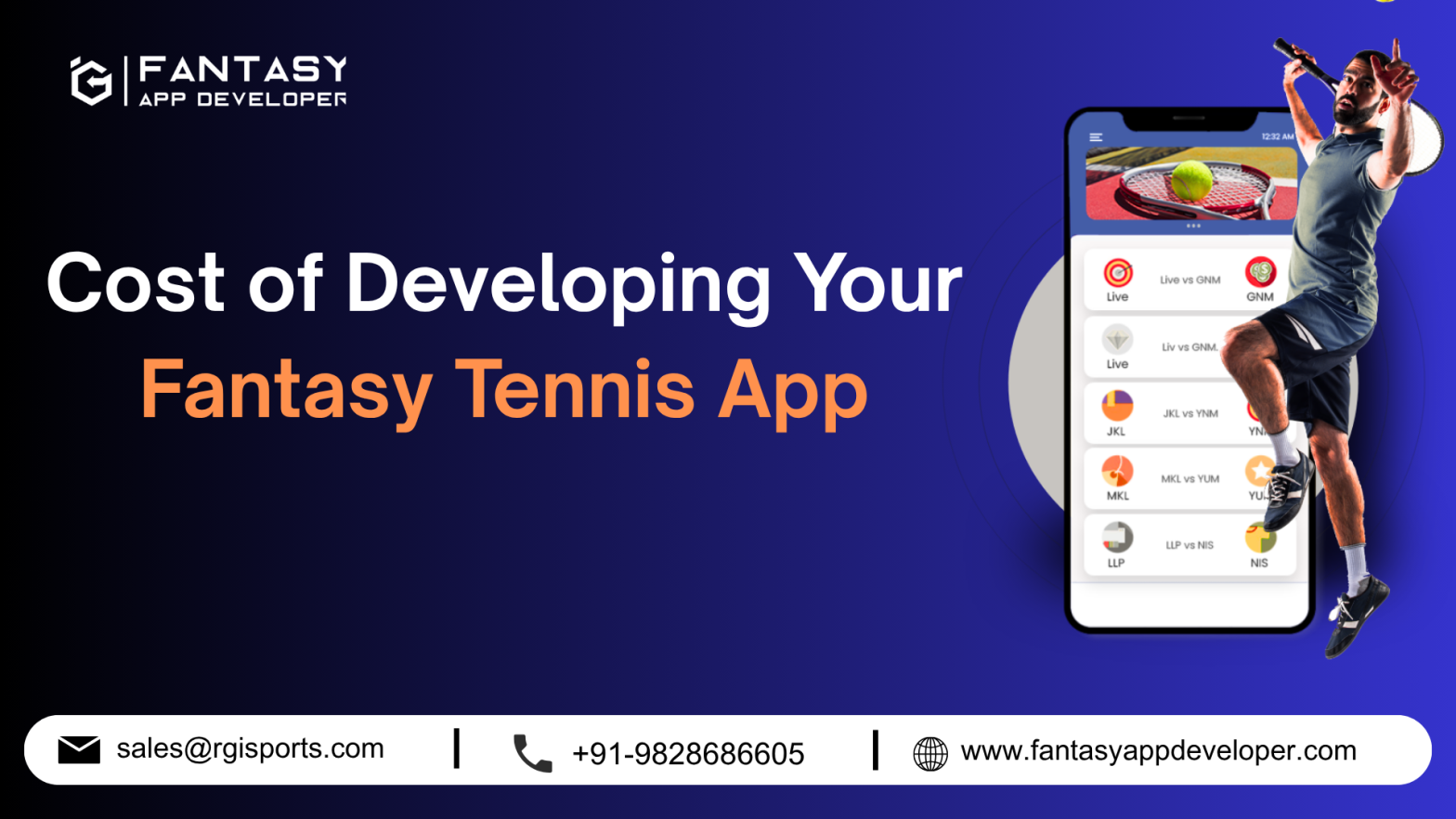Cost of Developing Your Fantasy Tennis App